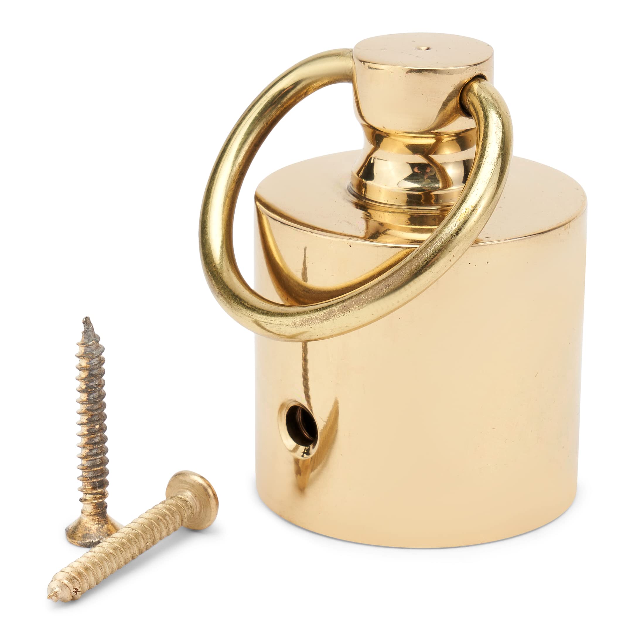 NKlaus Maritime Brass Rope End with Heart Ring for 30 mm Rope Gold Decoration