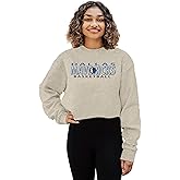Blue 84 NBA womens Nba Officially Licensed Women's Cropped Crewneck Sweatshirt Oatmeal