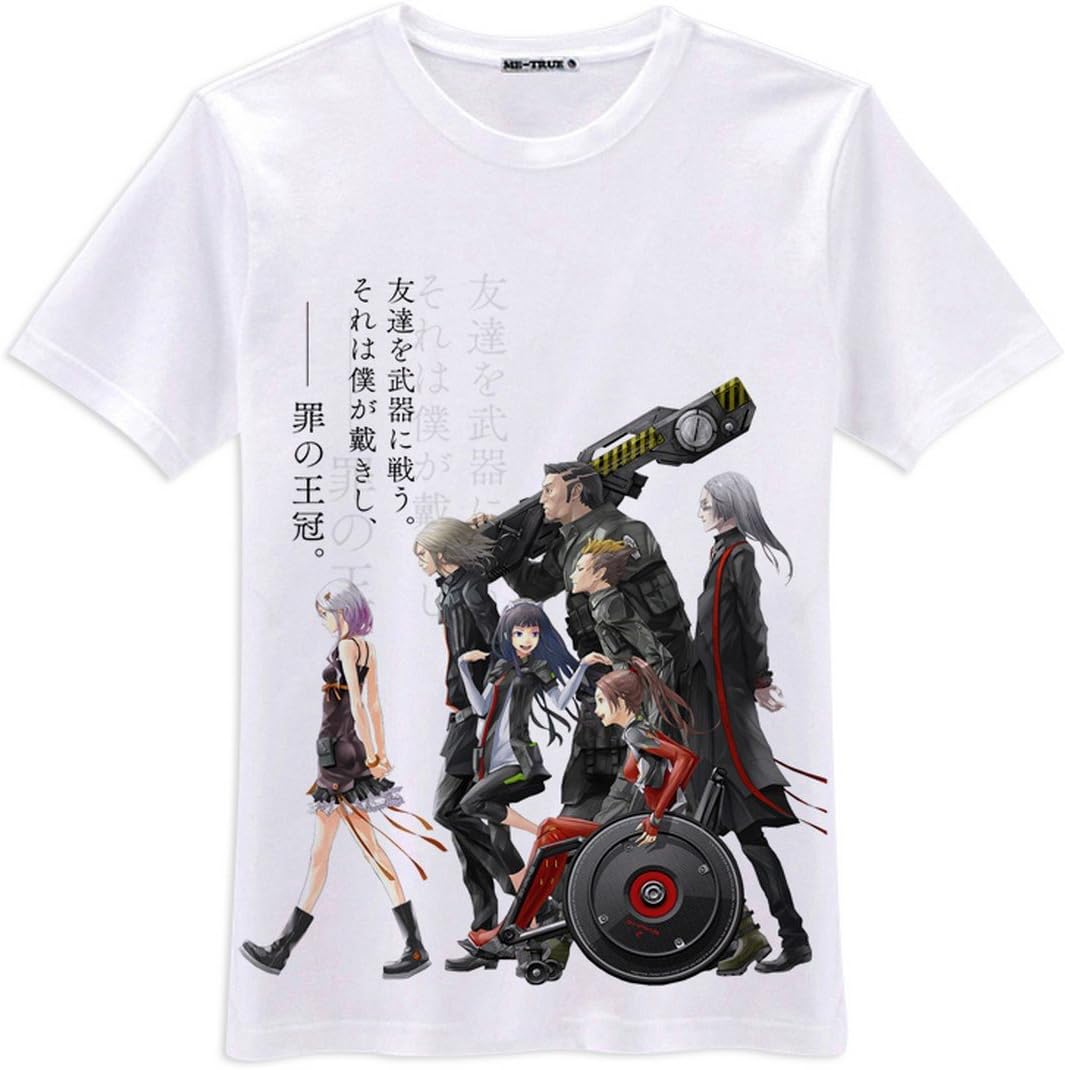 AnimeTown Guilty Crown Cosplay Costume Anime Short Sleeves Tee T-Shirt