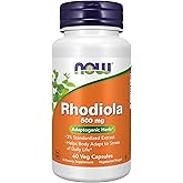 NOW FOODS Rhodiola 500MG 3PCT Extract60 VCAP, 60 CT