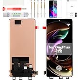 Original for OnePlus 12R Screen Replacement for OnePlus 12R LCD Display for OnePlus 12R Digitizer Touch Screen Assembly Repair Kit CPH2609 CPH2585 CPH2611 Black (with Fingerprint Function)