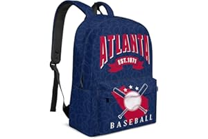 Pkihgxa Large Capacity Backpack Lightweight Durable Casual Daypack Travel Backpack School College Bag Baseball Fans Gifts for Teenager Men Women