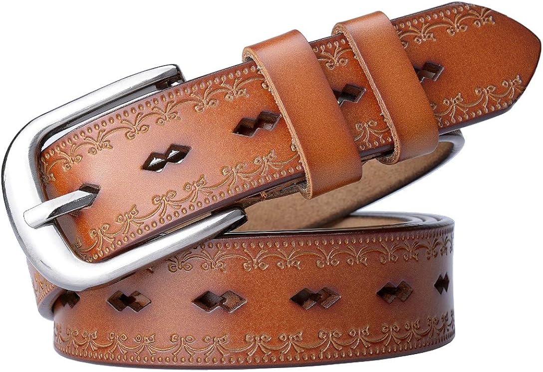 DDL Jahrgang Dame/Frauen GÃ¼rtel Original- Rindsleder Leder 1,1 Zoll