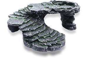PUEUTU Extra Large Turtle Resting Basking Platform Reptile Terrarium Shale Rock Reptile Habitat Accessories Decorations Aquarium Decor Rock Landscaping Shale Scape Step Ledge & Cave Hideout