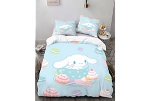 SIGOSR 3D Print Cute Dog 3 Piece Bedding Set Duvet Cover Decor Bedspread Cover for Kid Cute Dog Fans Bedroom Decor(1 Duvet Cover & 2 Pillowcases)-Twin
