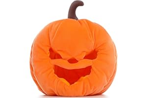 Tezituor Halloween Pumpkin Head Mask Costume Pumpkin Hat Decorative Plush for Kids&Adults, Orange, Choose from 11'' and 14''