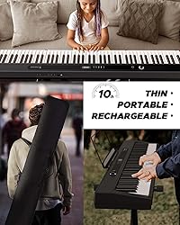 Starfavor 88 Key Piano Keyboard, Compact Bluetooth