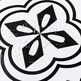 Hode Moroccan Tile Stickers 24pcs 15x15cm Peel and Stick PVC Vinyl Black White view 3