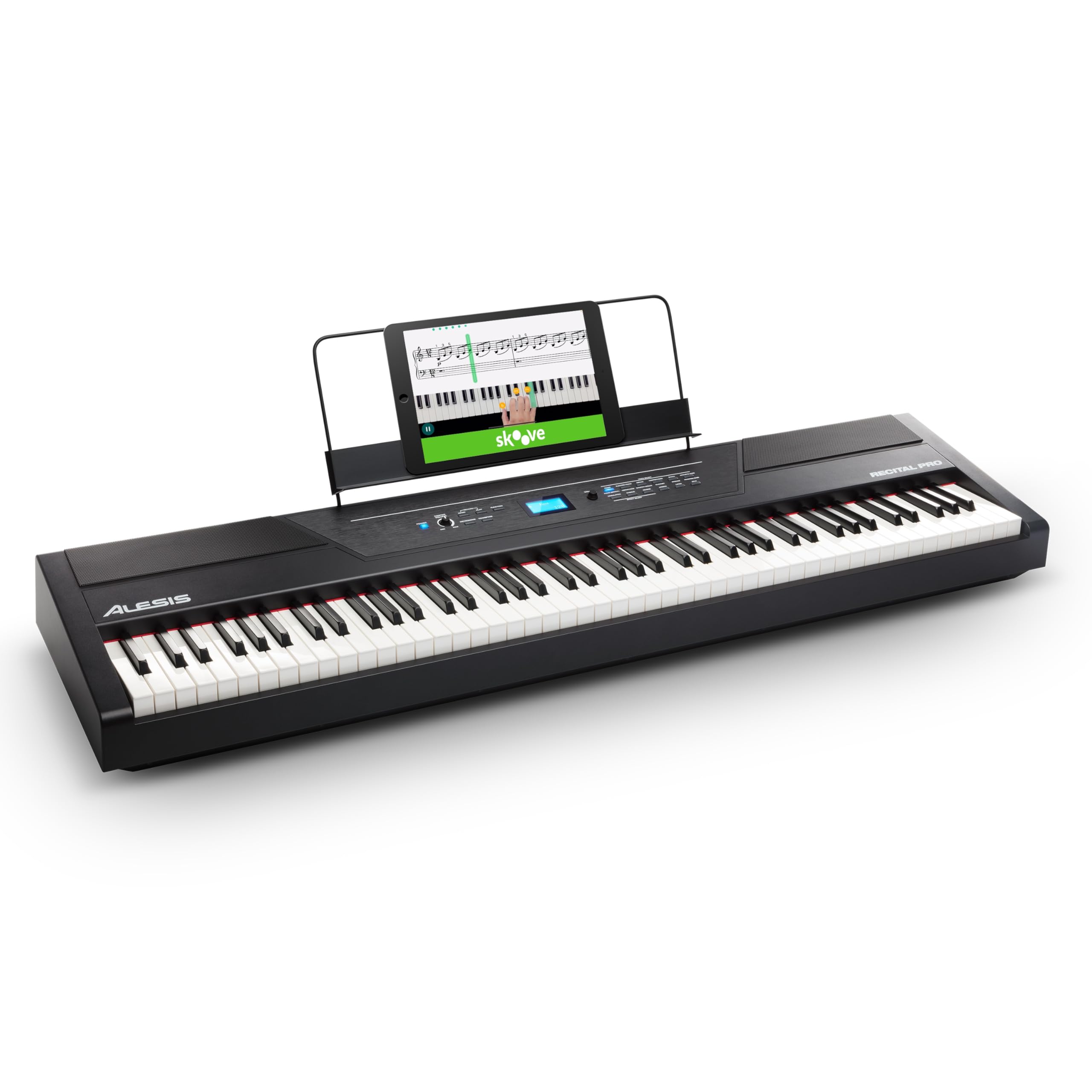Alesis Recital Pro - Digital Piano Keyboard with 88 Weighted Hammer Action Keys, 12 Premium Voices and Built-In Speakers
