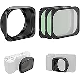 Freewell Lens Hood for Ricoh GRIV | Magnetic &amp; Stackable CPL, UV, and Mist Filters with Tempered Glass Protection.
