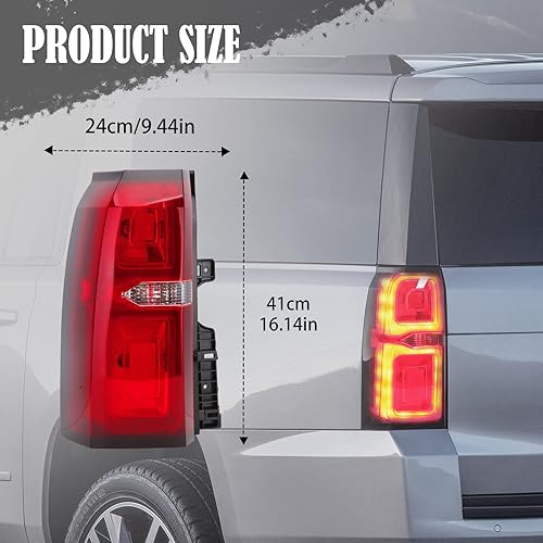 JSKAPA Tail Light Compatible With 2015-2020 Chevy Tahoe Suburban Rear Brake Turn Signal LED Driving Light Assembly Left Driver Side Replace 84467058 In | Whizz Tail Light Assemblies - Foto 5