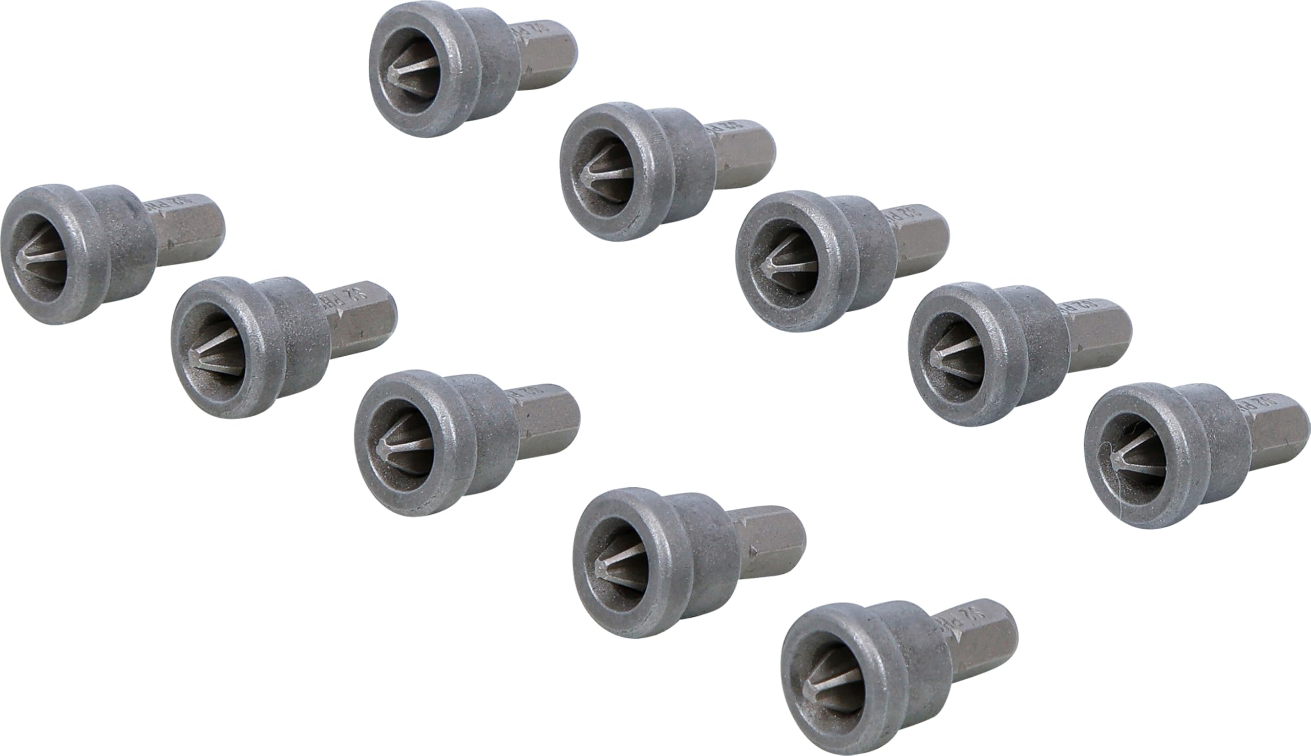 BGS Diy 50408 | Bit Set with Depth Stop | for Plasterboard | 6.3 mm (1/4") Drive | Cross Slot PH 2 | 10 pcs.