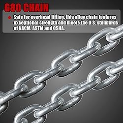 FITHOIST 5/16'' x 5 Ft Double Leg Chain Sling with