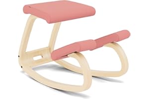 Varier Variable Balans, Original Kneeling Chair, Ergonomic Office Chair, Made in Europe, 10-Year Warranty, Designed by Peter Opsvik Rose/Natur