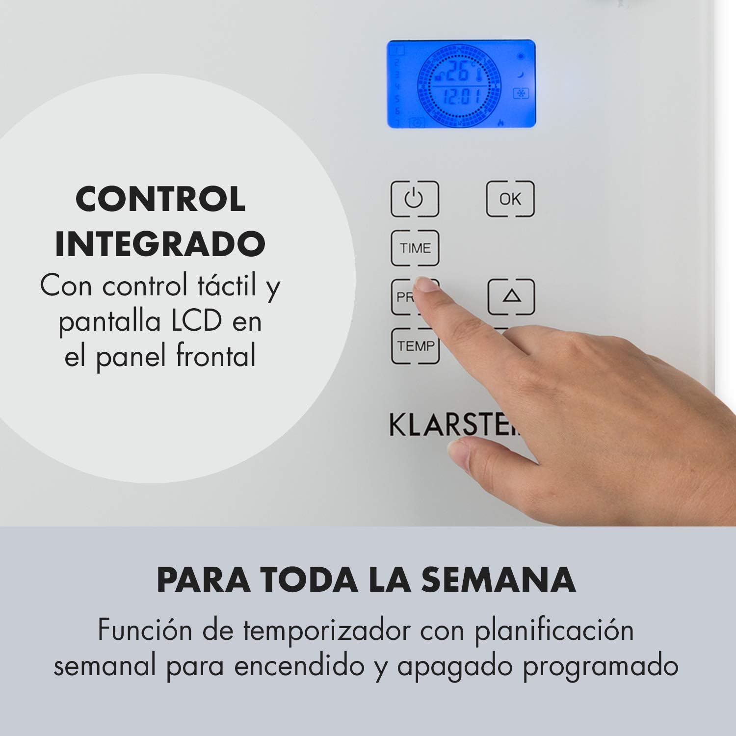 Klarstein Norderney - Calefactor-convector, 2 niveles, Protección ...