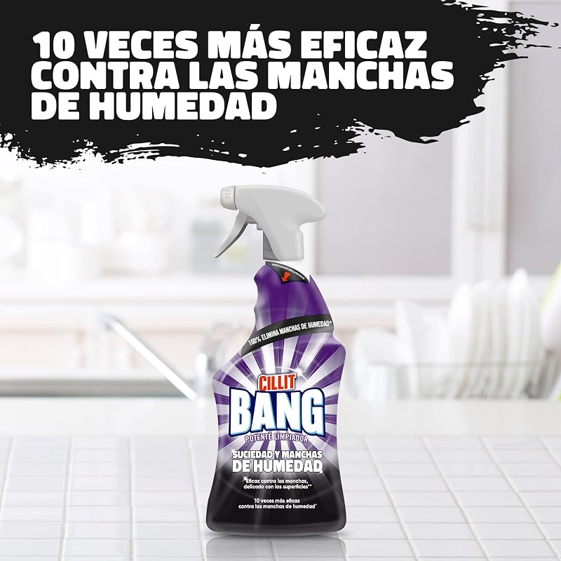 - Spray limpiador quitagrasas, para cocinas y spray Suciedad y manchas de humedad, para baños - Pack 2 x 750 ml