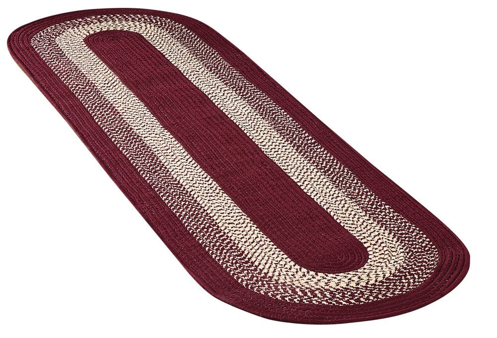 Collections Etc Extra Long SkidResistant Braided Floor Hallway Kitchen