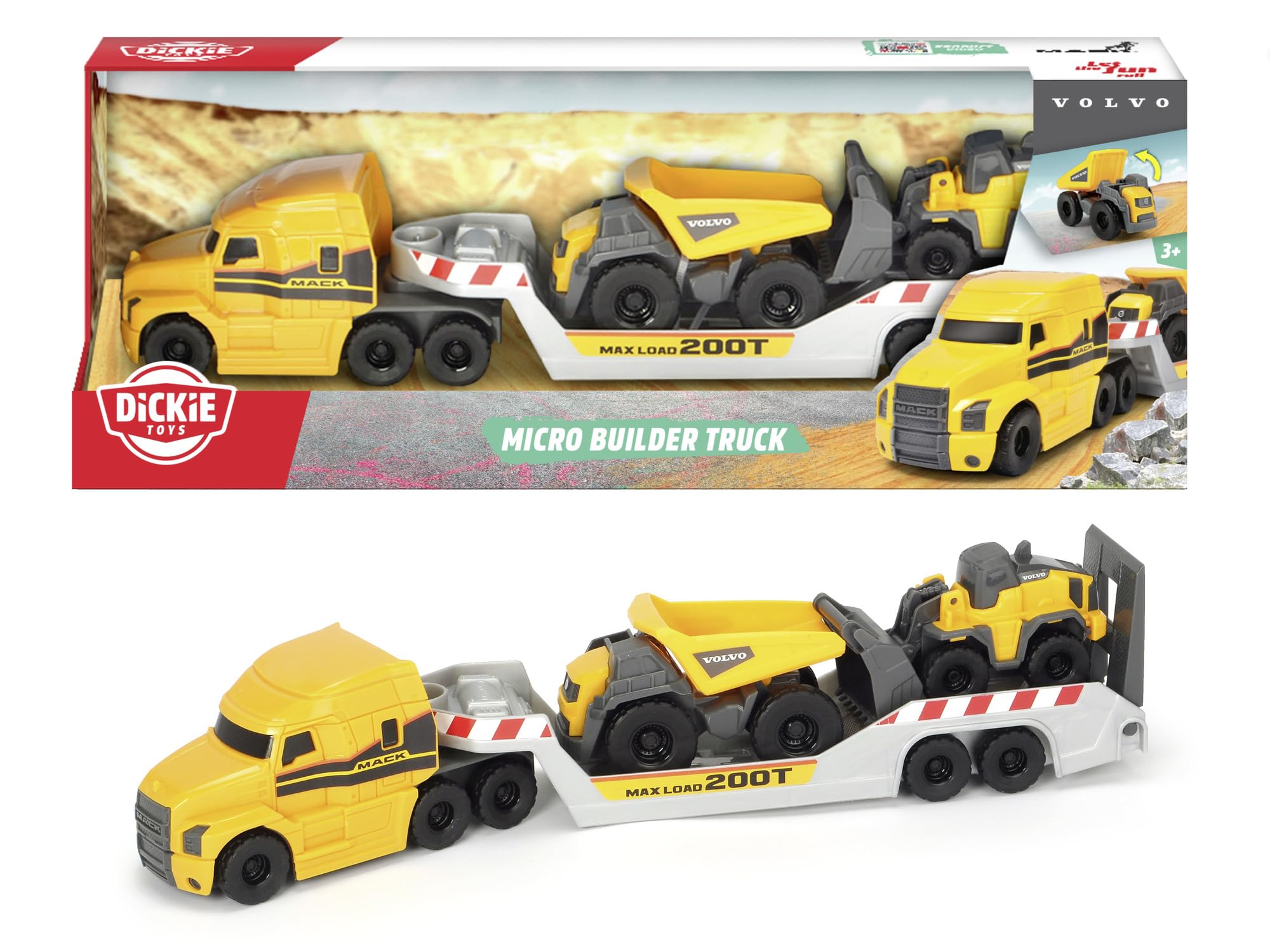 Dickie Toys VOLVO MICRO BUILDER TRUCK TOY VEHICLE
