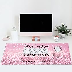 Anyshock Pink Mouse Pad Wrist Support, Keyboard