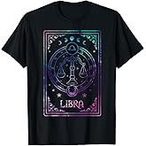 Libra Tarot Card September October Birthday Astrology Zodiac T-Shirt