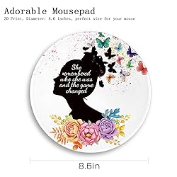 Gctriki Round Mouse Pad, Cute Butterfly Flower