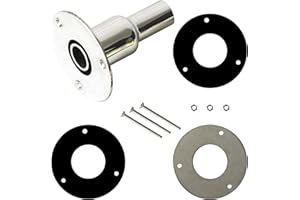 DNB SPORTS DNB Thru Hull Exhaust Skin - 24mm Stainless Steel 316 Tube Pipe Socket Hardware for Diesel Parking Heaters