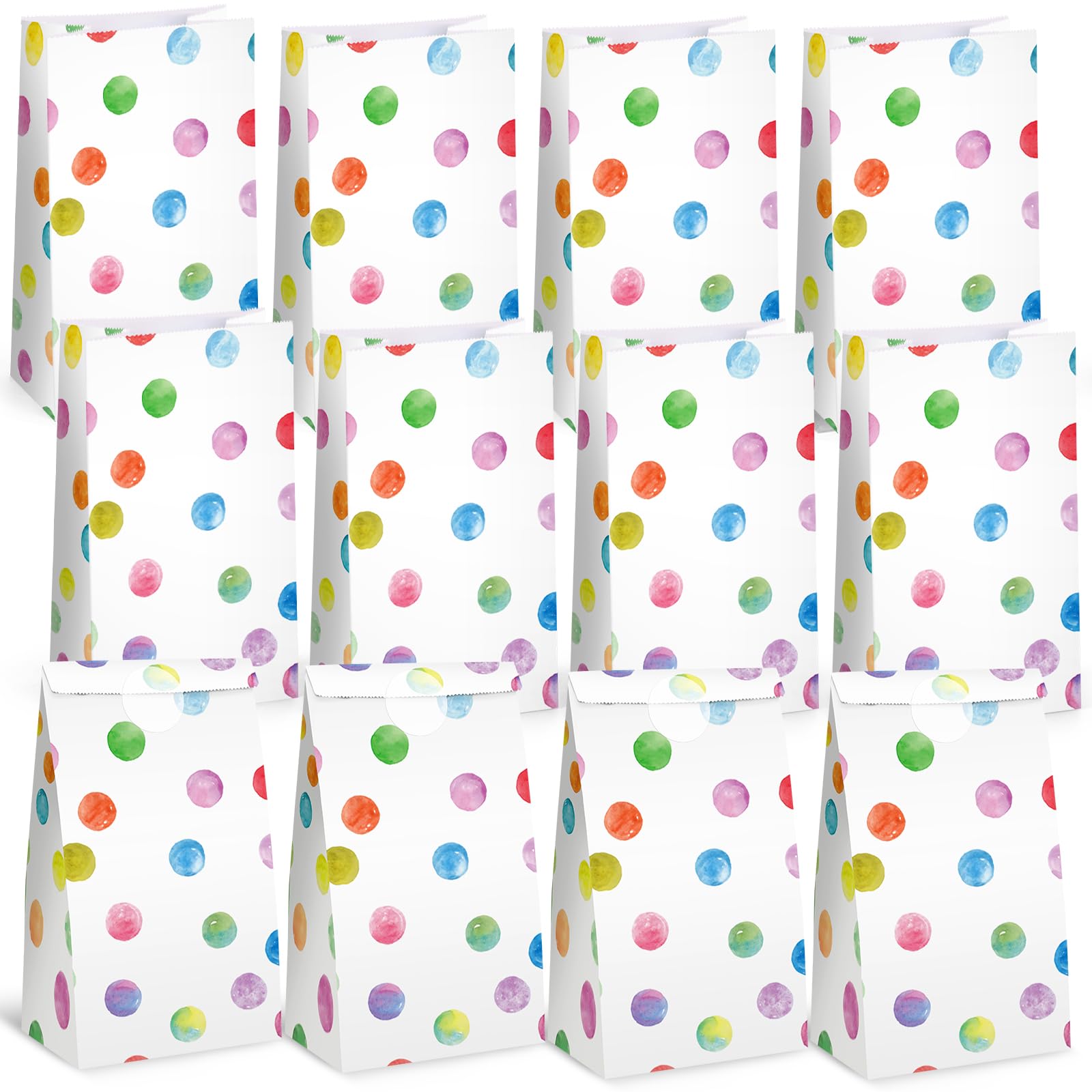 JOHOUSE 54PCS Polka Dot Gift Bags, Party Favor Paper Bags Goodie Bags ...
