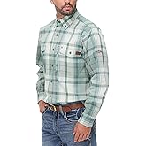 VANLENS FR Shirts for Men 6.5OZ Welding Shirt Pearl Snap Light Weight Flame Resistant Shirts CAT2/NFPA2112