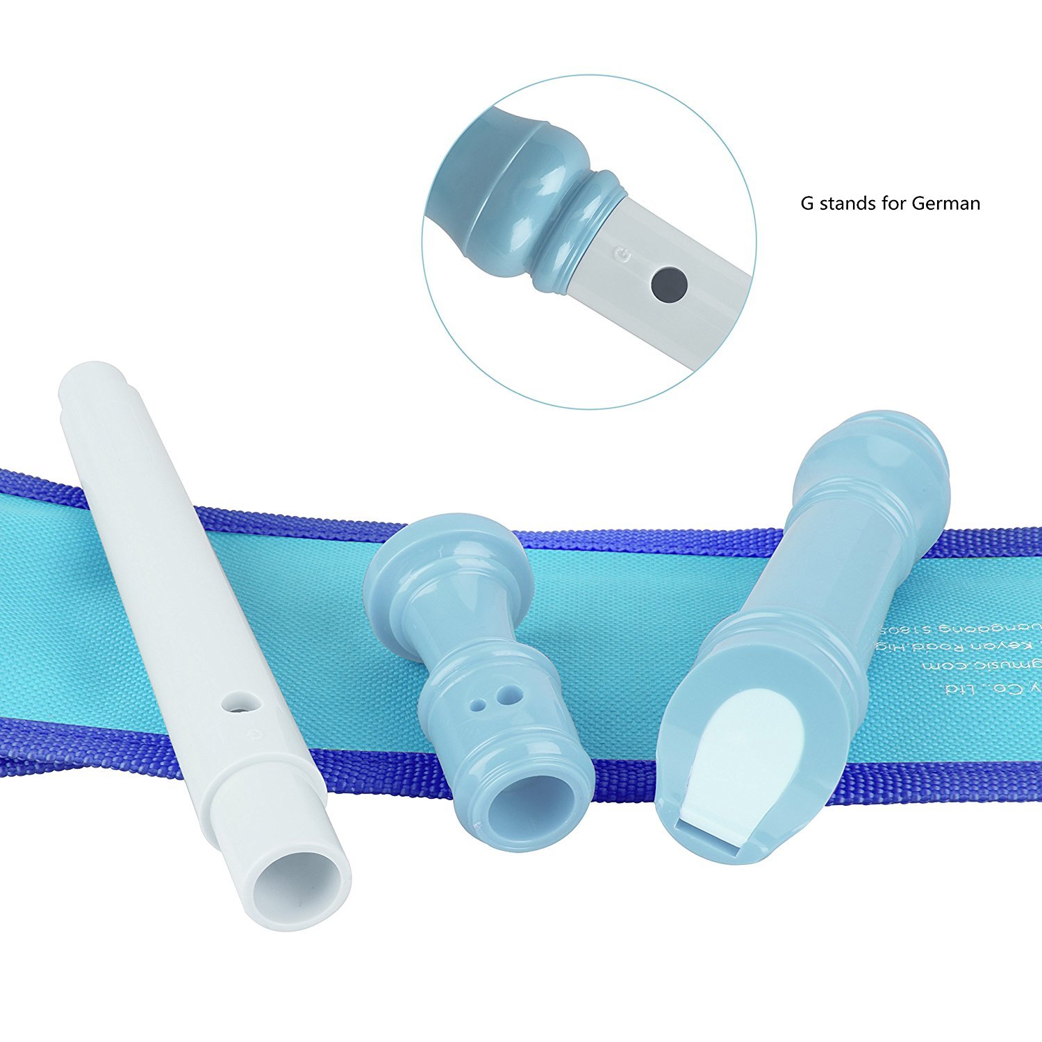 Mugig Recorder Instrument Clarinet with C Key Chromatic German Recorder with Turnable Tone, Beginners and Kid Friendly (Blue)