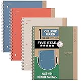 Five Star Spiral Notebooks + Study App, Recycled