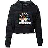 Custom Cropped Hoodies for Womens Add Your Text Image Photo Pullover Hooded Crop Sweatshirt