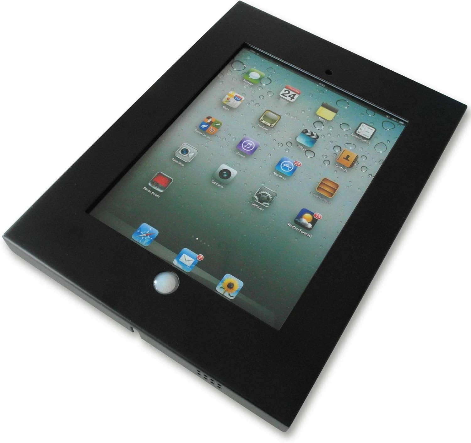 DRALL INSTRUMENTS Black metal tablet holder suitable for iPad 2nd, 3rd, 4th generation, air, air2, Wall mount VESA 100 Model: IS3B