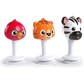 Baby Einstein Rattle &amp; Jingle Trio High Chair Suction Toys Take-Along Musical Rattle Set Age 6 Months +, Multicolor, 3 Count