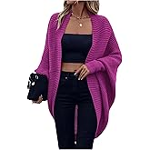 SOLY HUX Women's Open Front Cardigan Ribbed Knit Long Sleeve Sweater Outerwear Fall Clothes