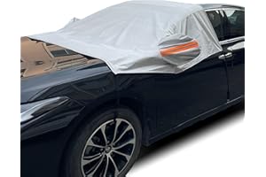 AMBARI Car Cover for Ice and Snow, Car Windshield Cover with Side Mirror Protectors, Winter Car Accessories for Cars, SUVs, Vans, Windproof and UV Protection