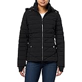 Nautica Women's Mechanical Stretch Puffer Jacket–detachable Faux Fur Hood & Storm Cuffs