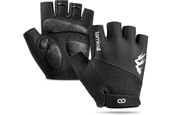 Lamicall Bike Gloves for Men Women - [Anti-Slip Shock-Absorbing Pad] Exercise Gloves, Breathable Materials, Cycling Gloves