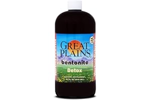 Yerba Prima Great Plains Bentonite - 32 oz - Natural Internal Liquid Clay Cleansing Supplement - BPA-Free Plastic Bottle