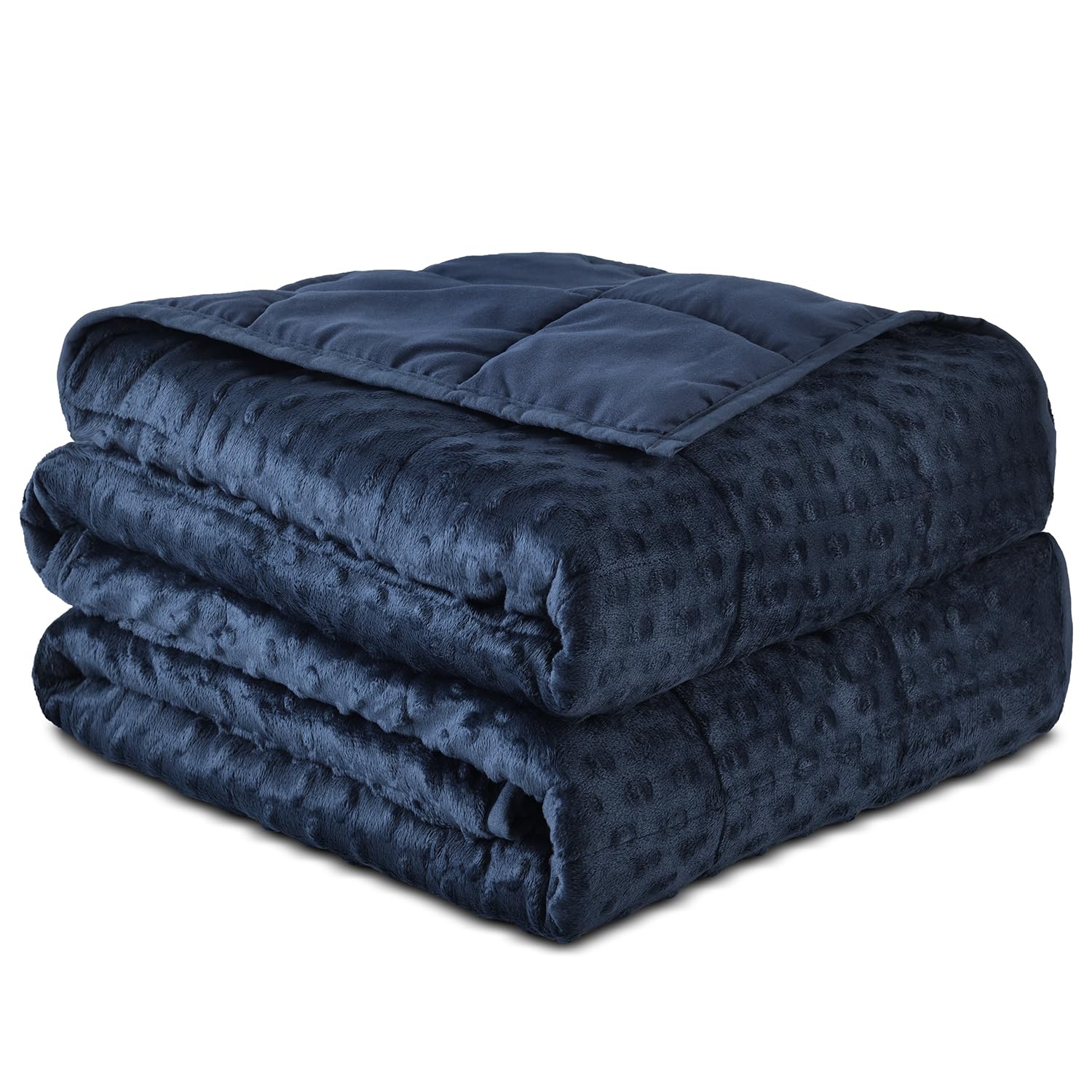 Photo 1 of Sivio Weighted Blankets for Adults (20 lbs, 60" x 80", Navy Blue) Soft Minky Heavy Blanket for Sleeping Perfect for 140-220lbs, Queen Size Breathable Cooling Weighted Throw Blanket