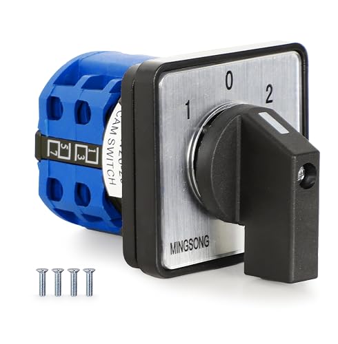 MINGSONG Rotary Changeover Switch Manual Transfer Switch MSW26-20 3 ...