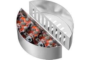 Skyflame 2 PCS Stainless Steel Charcoal Basket Holder, 2-IN-1 BBQ Grilling Accessories Compatible with Weber/Napoleon 22" / 26" Kettle Grill