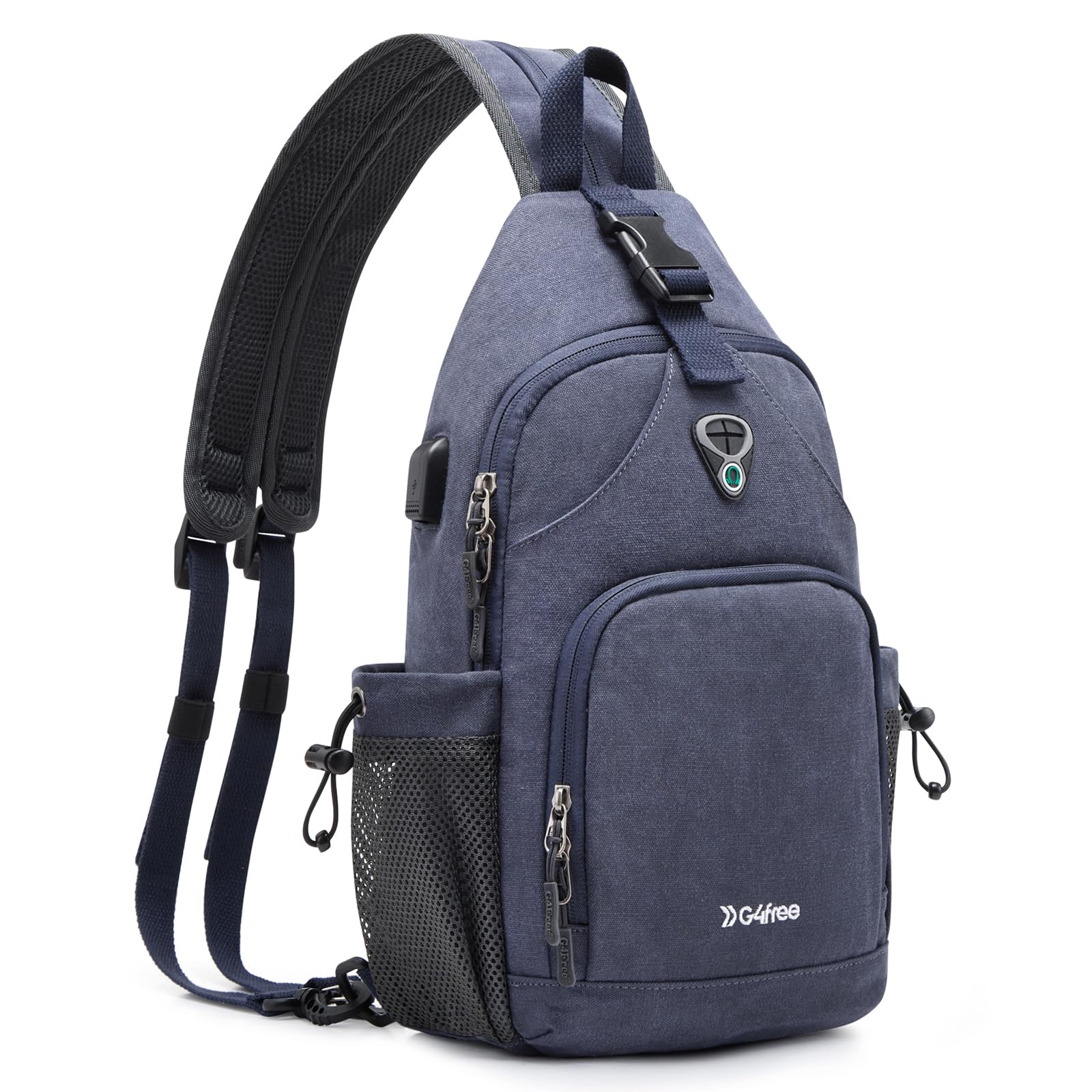 G4Free Sling Bag Crossbody Backpack with Charging Port & RFID Blocking Hiking Daypack Shoulder Chest Bag for Women Men