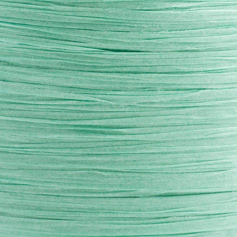Italian Options Paper Raffia Ribbon 7mm x 100M - Aquamarine