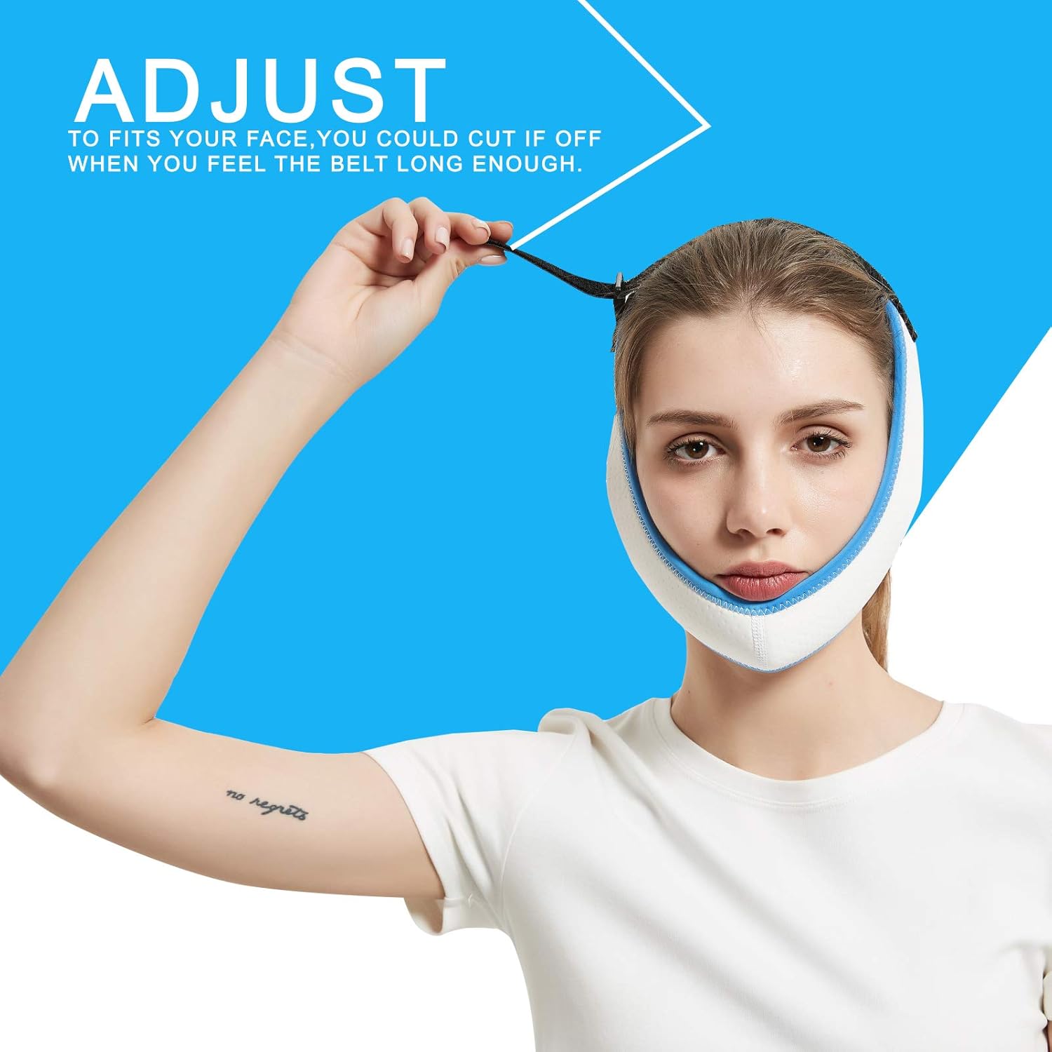 Anti Snoring Devices Chin Strap for CPAP Users and Mouth Breathers - Advanced Solution Stop Snore Sleep Aid for Women and Men (White): Health & Personal Care