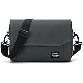 VASCHY Lightweight Messenger Bag for Men, Medium Classic Crossbody Flap Casual Satchel Crossbody Courier Bag for Men