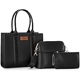 Wrangler 3Pcs Purses for Women Tote Bag Crossbody Handbag Sets with Strap