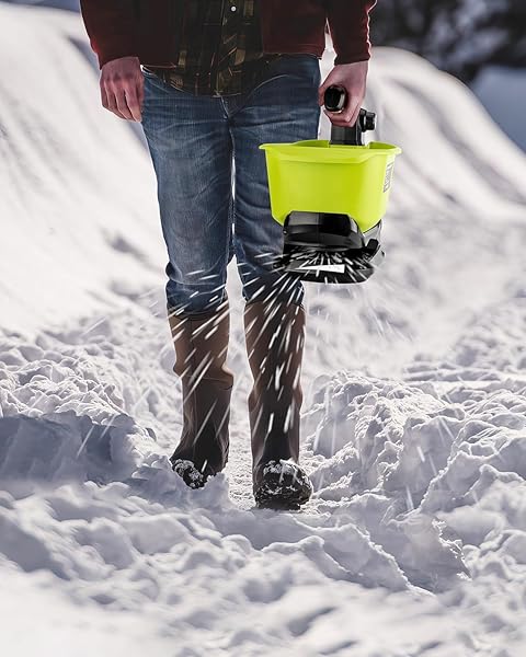 ADISIPSOARIN SEED SPREADER FOR RYOBI 18V BATTERY,HANDHELD FERTILIZER SPREADER FOR LAWNS,AVAILABLE YEAR-ROUND,GRASS SEEDS,FERTILIZER,ROCK SALT AND ICE MELT(BATTERY NOT INCLUDED)