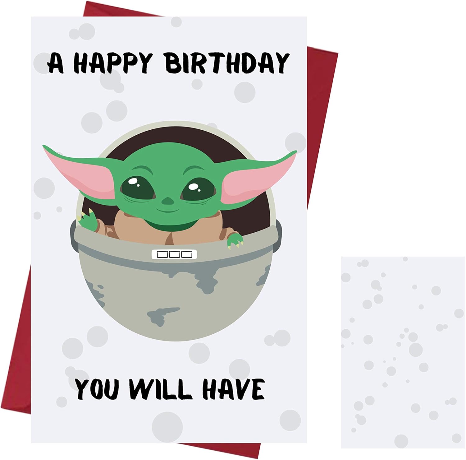 Amazon.com : Funny Baby Yoda Birthday Card - Baby Yoda Anniversary Card - Star Wars Happy ...