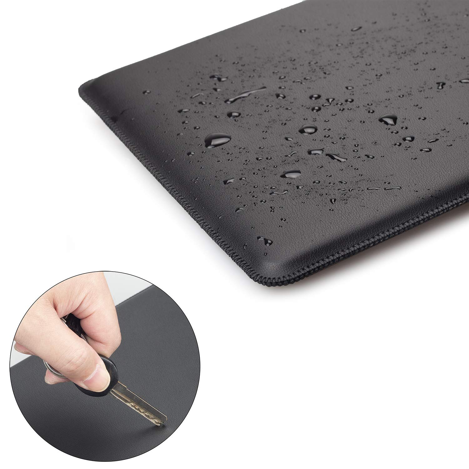 TYTX Leather Laptop Sleeve 13 Inch MacBook Air/Pro Protective Cover Case Fits Model A1932/A1989/A1708/A1706 (13 inch New MacBook, Black)