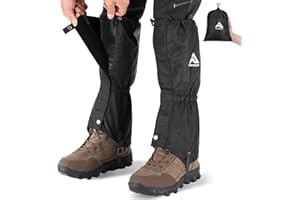 TAYOVSZY Gaiters for Hiking – Waterproof and Breathable Leg Gaiters for Women and Men Boots, Adjustable Lightweight Shoes Gaiters for Hunting, Hiking, Mountaineering, Snow Gaiters for Hiking Boots